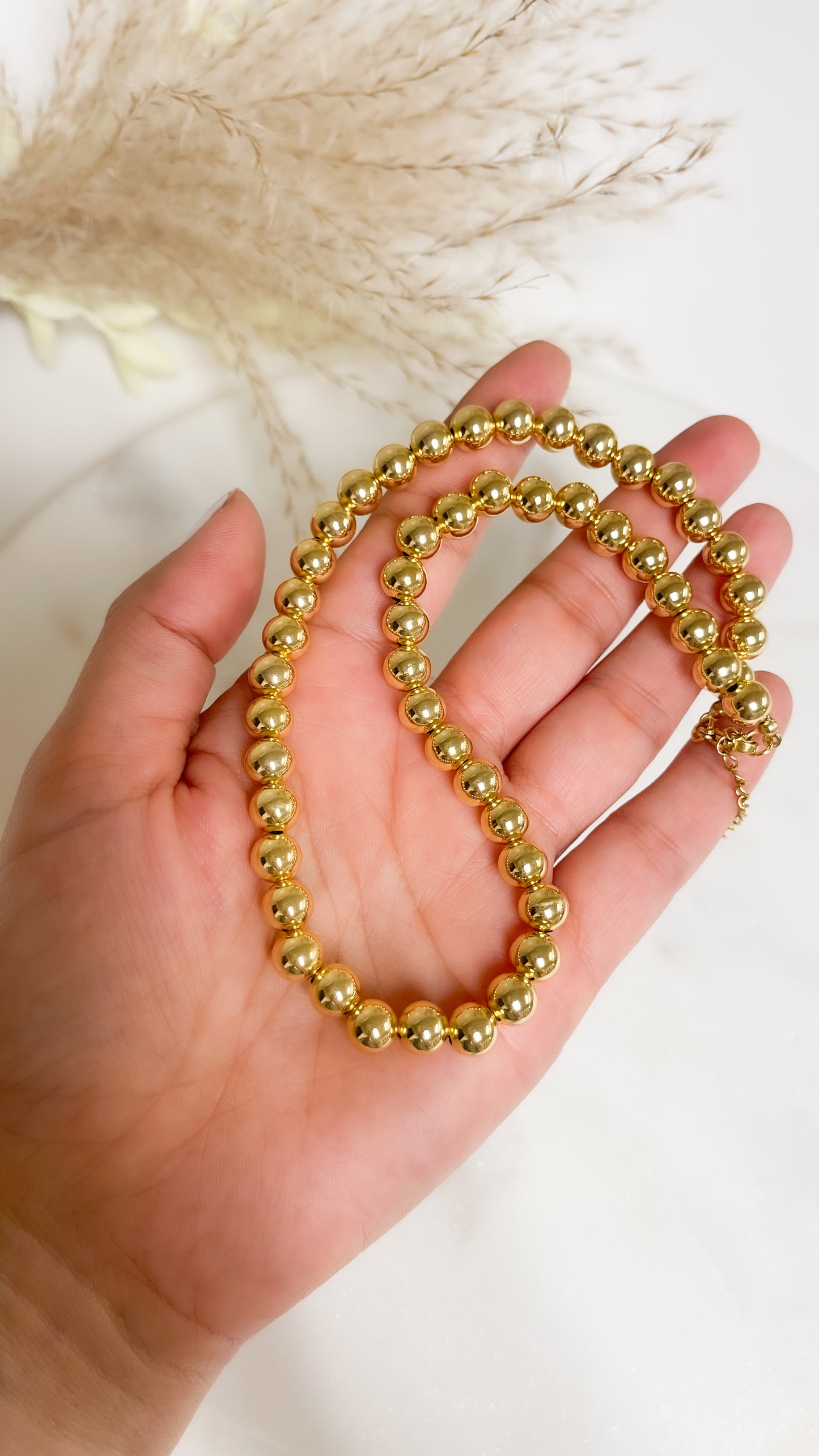 Beads necklace Gold